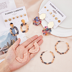 20 шт. 10 стильных акриловых висячих серег-гвоздиков EJEW-FI0001-64