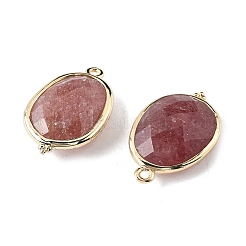 Натуральные смешанные драгоценные камни ограненные овальные подвески-соединители&nbsp;G-H323-02G