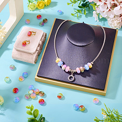 56 шт. 7-х цветные трехцветные европейские бусины из смолы RESI-TA0004-40