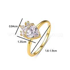 Элегантное женское кольцо в форме сердца из стерлингового серебра s925 с прозрачными кубическими цирконами для вечеринок и повседневной носки UM7480-2