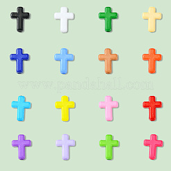 560шт 16 цвета непрозрачные акриловые бусины&nbsp;SACR-PA0001-01