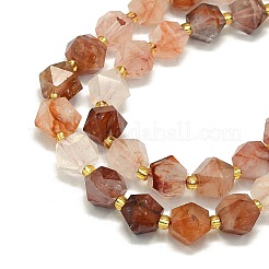 Нити бусин из натурального железистого кварца G-I376-A35-01