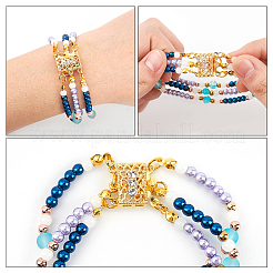 Латунь филигрань коробка застежками&nbsp;KK-PH0004-46