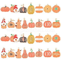 30 шт. 15 стиля День благодарения эмалевые подвески из сплава золотистого тона&nbsp;ENAM-FS0002-02