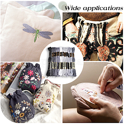 6-слойная полиэфирная нить для вышивания OCOR-WH20074-01A-10