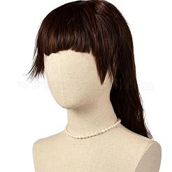 Винтажное колье из бисера из натурального жемчуга на день рождения NJEW-JN03680