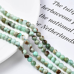 Натуральные хризопразные бисерные пряди G-S333-6mm-016