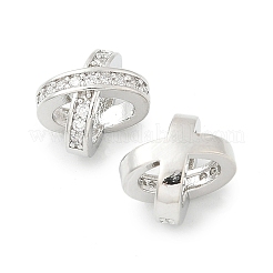 Латунные микро проложить кубического циркония бусы KK-P297-06P