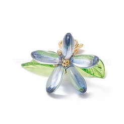 Подвески из цветочного стекла украшения HJEW-MZ00213-03