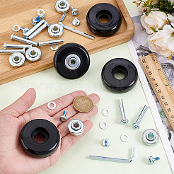 Комплект для замены колес для бесшумного багажа из износостойкого пластика и железа&nbsp;AJEW-WH20070-096