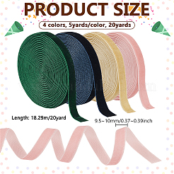 20 ярд двухцветной односторонней бархатной ленты SRIB-PH0001-46C