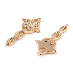 Латунные микропаве прозрачные подвески с фианитом KK-Q816-16G