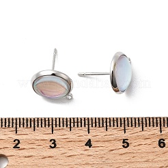 Серьги-гвоздики из латуни и стекла KK-F916-04P