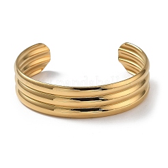 Ионное покрытие (ip) 304 нержавеющая сталь манжеты браслеты для женщин BJEW-Z078-15G