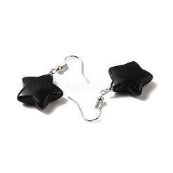 Серьги с подвесками в виде звезд с драгоценными камнями EJEW-G329-01P