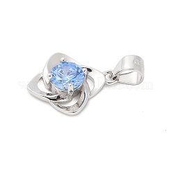 Подвески из тонкого серебра с кубическим цирконием STER-S008-01B-P