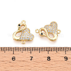 Шармы-соединители из латуни с микропаве из кубического циркония&nbsp;KK-T074-53G