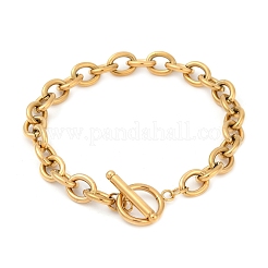 Браслеты-цепочки из нержавеющей стали 304 для женщин&nbsp;LS-BJEW-Z106-03G