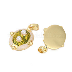 Латунь эмаль подвески&nbsp;KK-U068-03G