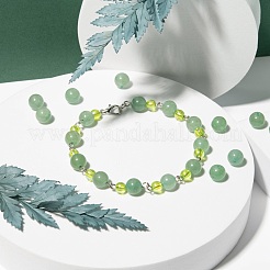 100шт 8мм натуральный зеленый авантюрин круглые бусины DIY-LS0002-11