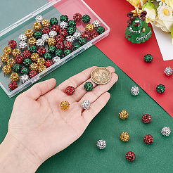 80 шт. 4-цветные прозрачные смоляные стразы с градиентным рисунком RESI-GA0001-36