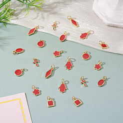 21шт 7 стиля латунные эмалевые подвески&nbsp;KK-TA0003-19D