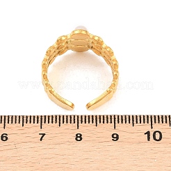 Открытые кольца для манжеты из нержавеющей стали 304 с АБС-пластиком и жемчужным блеском.&nbsp;RJEW-Z137-01G