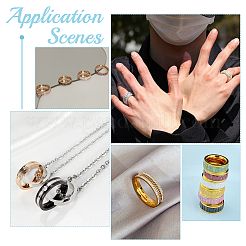 18 шт. 9 размер 201 нержавеющая сталь рифленое кольцо для мужчин и женщин STAS-UN0045-60B-EB