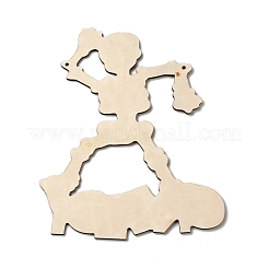 Большие подвески из дерева с односторонним принтом&nbsp;WOOD-I010-04B