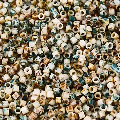 Цилиндрические стеклянные бусины Пикассо&nbsp;GLAA-T028-12A-10