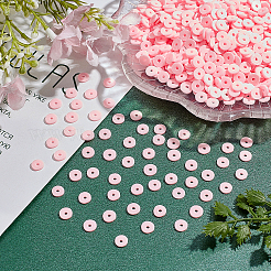 10 нить плоских круглых бусин из полимерной глины ручной работы&nbsp;CLAY-PH0001-44W