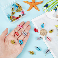 30 шт. подвески-коннекторы из натуральной ракушки каури&nbsp;FIND-PH0007-95