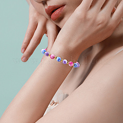 550шт 11 цвета непрозрачные акриловые бусины&nbsp;SACR-PA0001-05