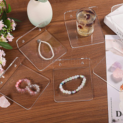 Квадратные акриловые плавающие подвесные полки DIY-WH0678-113