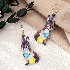 Пасхальные акриловые серьги-подвески&nbsp;FS-WG815B0-01