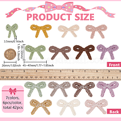 42 шт. 7-х цветные заплатки из полиэфирной ткани&nbsp;PATC-FG0003-15