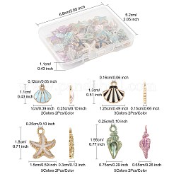 30 шт. 3 стиля 5 цвета эмалевые подвески из сплава&nbsp;ENAM-FS0003-46