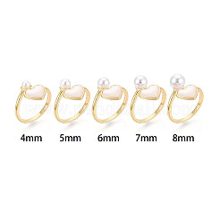 Оправа для колец-манжет в форме сердца из латуни и эпоксидной смолы KK-T079-56G