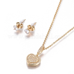 Комплекты украшений из нержавеющей стали 304 SJEW-F214-04G