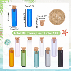 10шт 10 цвета пробка для стеклянных бутылок-пробок орнамент DJEW-PH0001-13