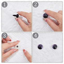 48 набор 8-х цветных пластиковых глаз для кукольных поделок FIND-FH0008-82