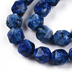 Окрашенные натуральные кунжутные нитки из бисера яшмы&nbsp;G-T139-8mm-47G