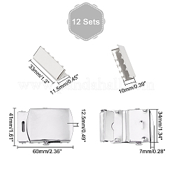 12 комплект прямоугольных железных пряжек для ремня FIND-CA0004-45