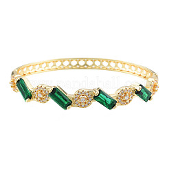 Прямоугольный кубический цирконий и браслет на петлях сглаза&nbsp;BJEW-N012-047