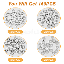 80 шт. 4 размера латунных плоских круглых бусины-разделители&nbsp;KK-FH0006-25