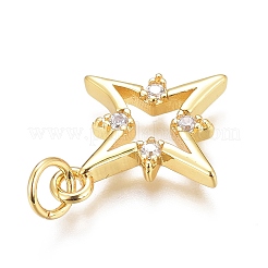 Латунные микропаве прозрачные подвески с фианитом&nbsp;X-ZIRC-O035-22G