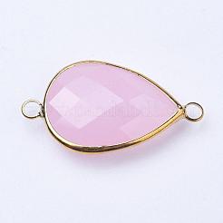 Золотистые латунные стеклянные разъемы-капельки GLAA-J010A-HF25-G