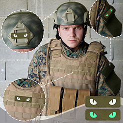 6 шт. светящиеся ленты-липучки из ткани Оксфорд&nbsp;AJEW-PH0007-39B