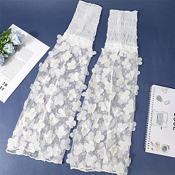 Носки из полиэстеровой марли с цветочным узором AJEW-WH20080-22A