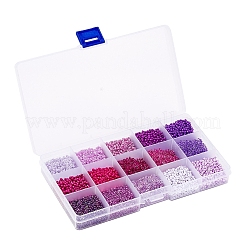 12000шт 15 стиля 12/0 стеклянные круглые бусины&nbsp;SEED-YW0001-40A